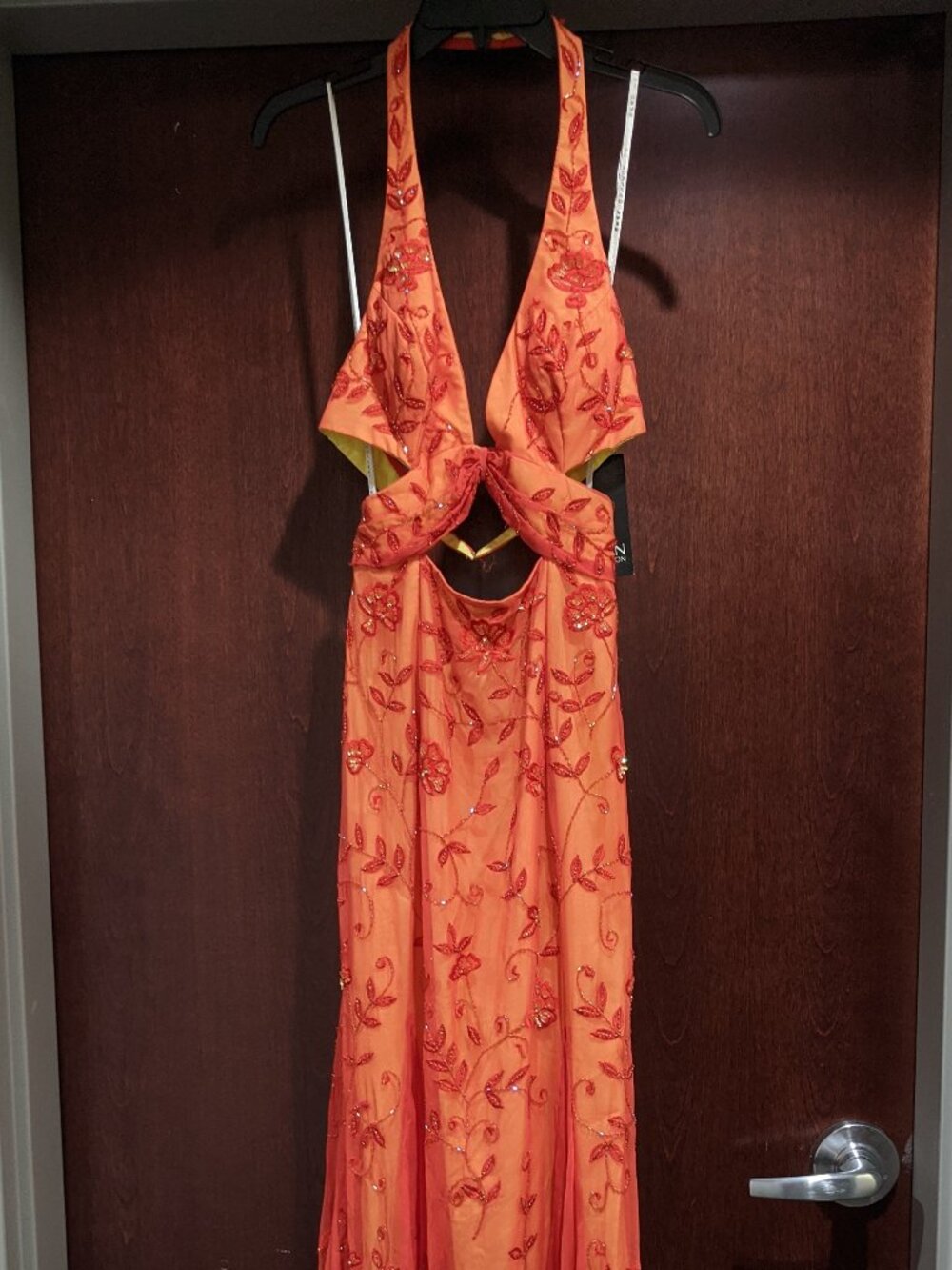 Sean Collection 1991 Size 2 Orange Prom Dress